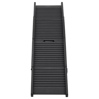 Rampa per Cani Pieghevole Nera 153x40x12,5 cm in Plastica