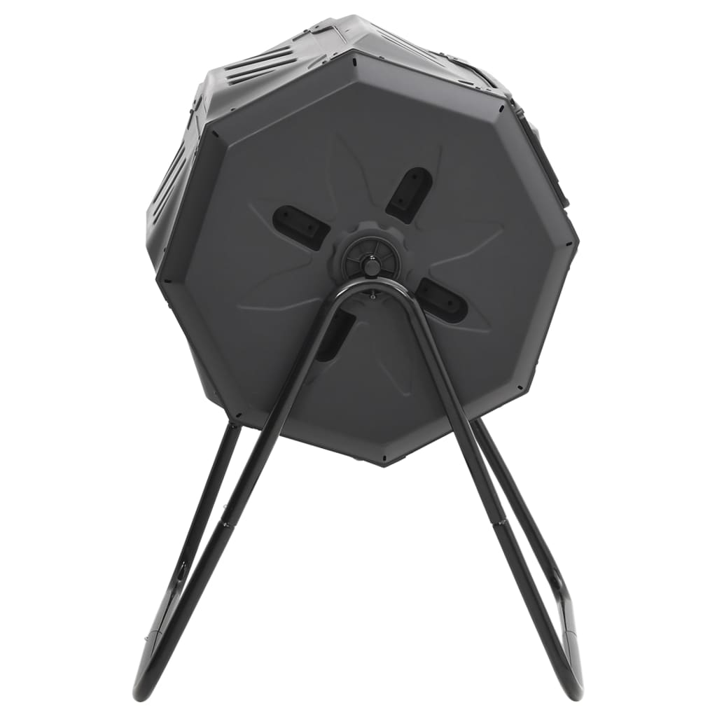 Compostiera da Giardino Nera 73x64x95 cm da 160 L - homemem39