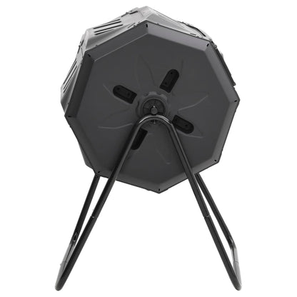 Compostiera da Giardino Nera 73x64x95 cm da 160 L - homemem39