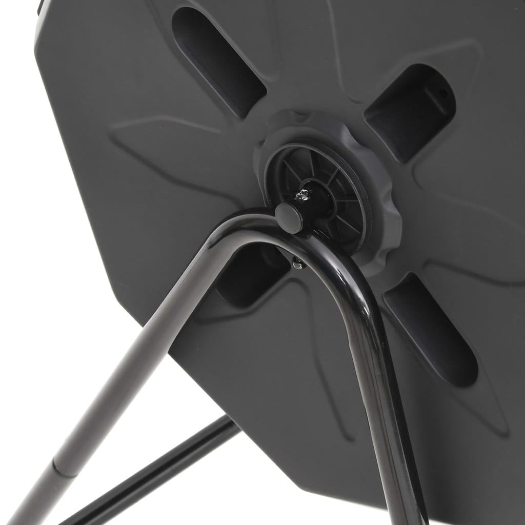 Compostiera da Giardino Nera 73x64x95 cm da 160 L - homemem39