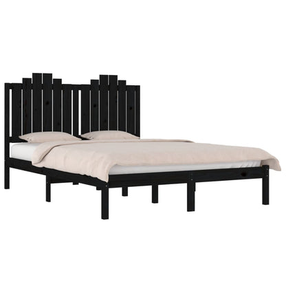 Giroletto Nero in Legno Massello di Pino 200x200 cm | homemem39