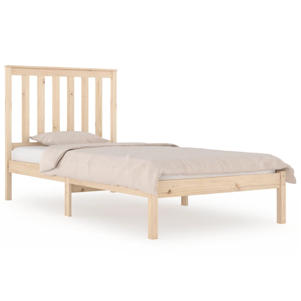 Giroletto in Legno Massello Grigio 75x190 cm Small Single | homemem39