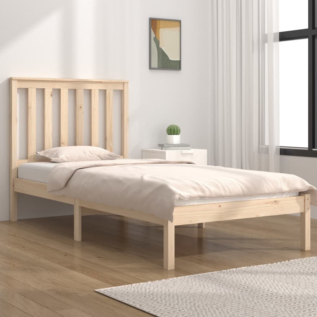 Giroletto in Legno Massello Grigio 75x190 cm Small Single | homemem39