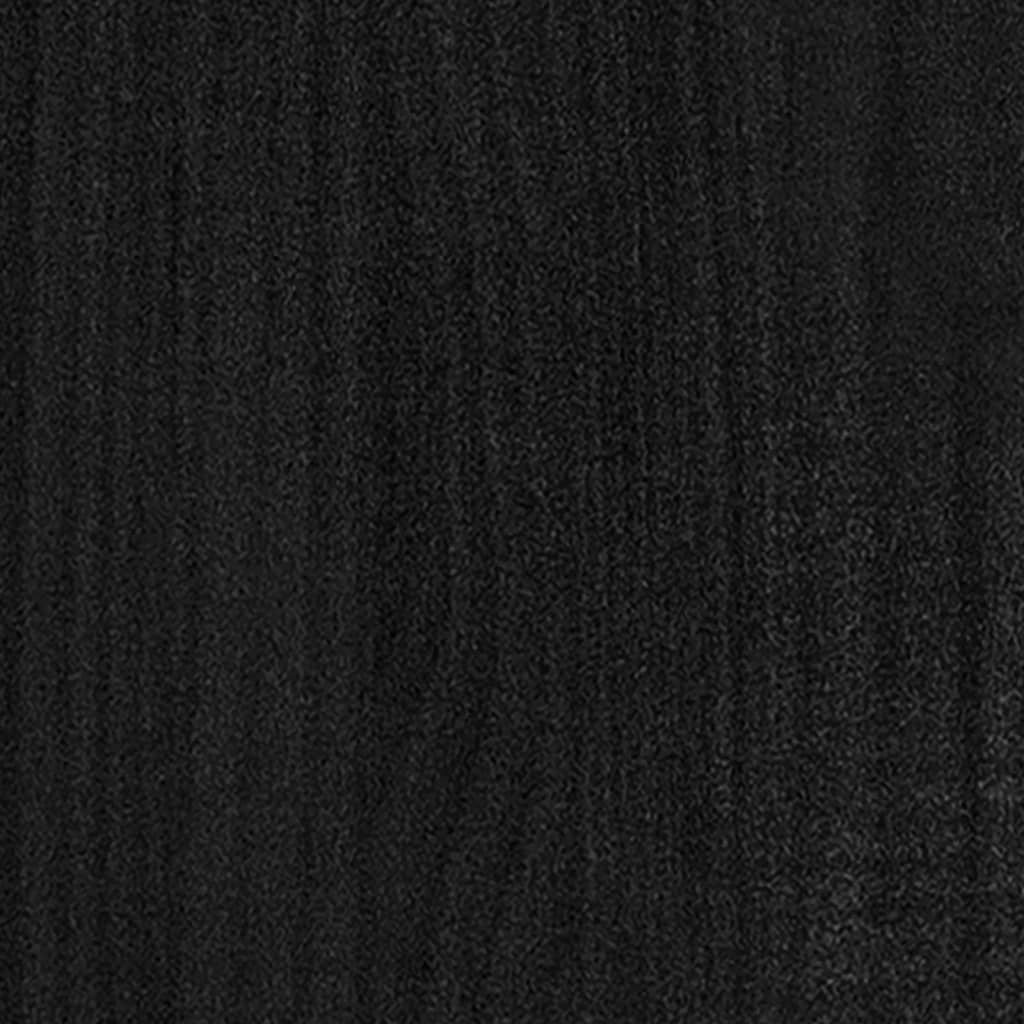Giroletto Nero in Legno Massello di Pino 200x200 cm | homemem39