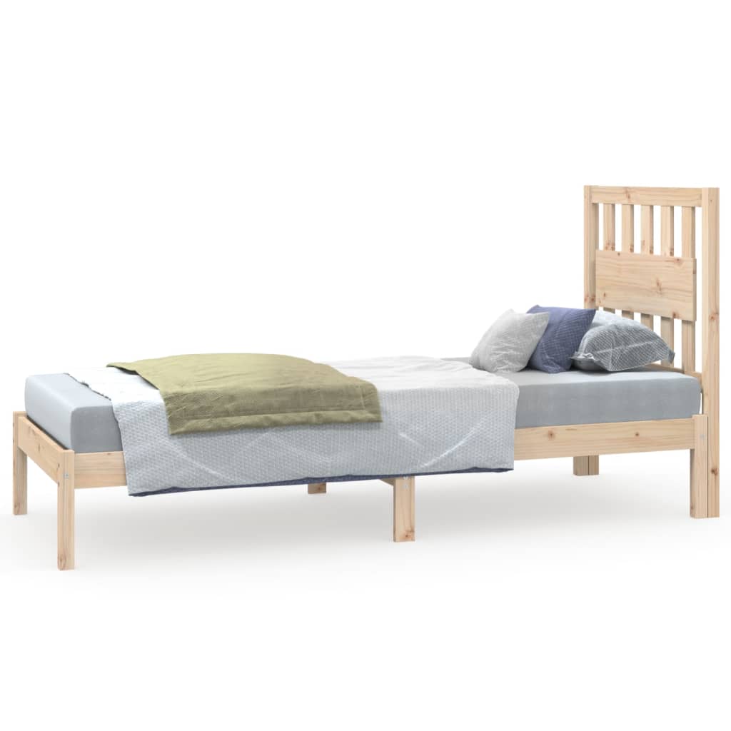 Giroletto in Legno Massello Grigio 75x190 cm Small Single