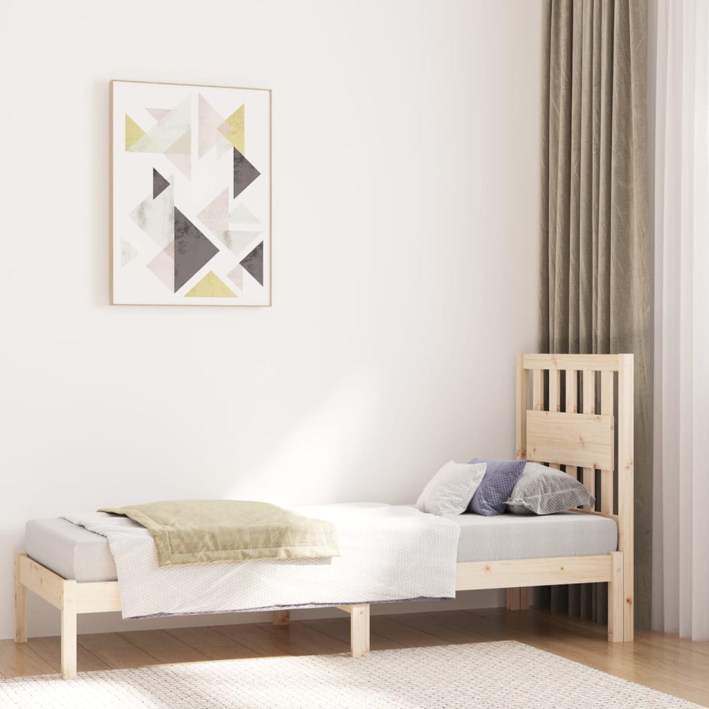 Giroletto in Legno Massello Grigio 75x190 cm Small Single