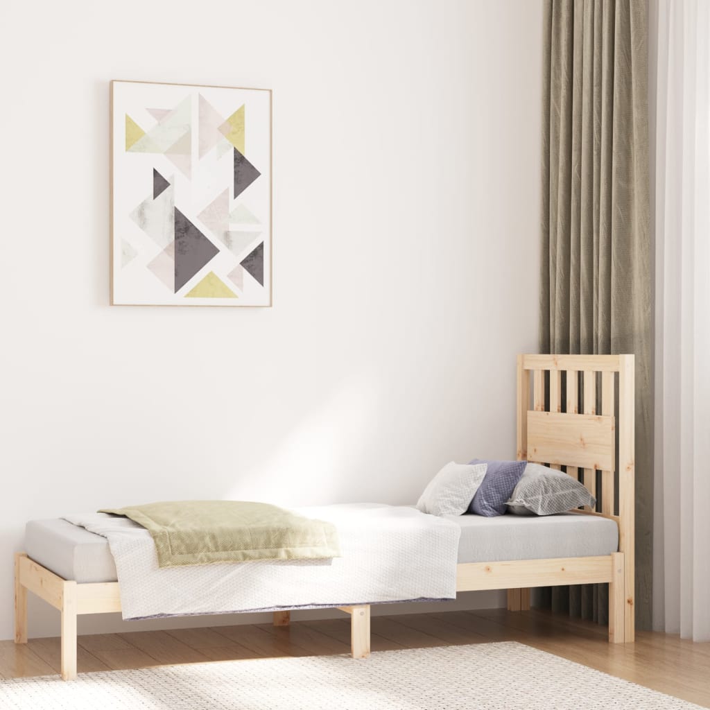 Giroletto in Legno Massello Grigio 75x190 cm Small Single