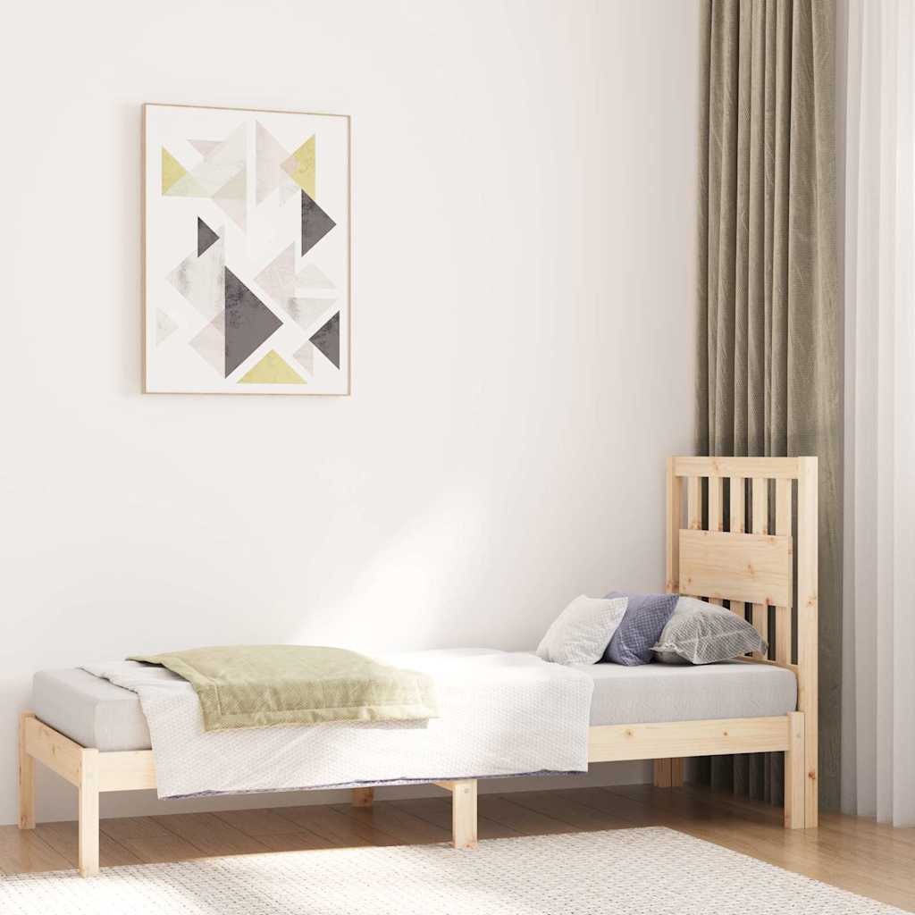 Giroletto in Legno Massello Grigio 75x190 cm Small Single
