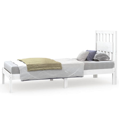 Giroletto in Legno Massello Bianco 75x190 cm Small Single