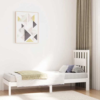 Giroletto in Legno Massello Bianco 75x190 cm Small Single