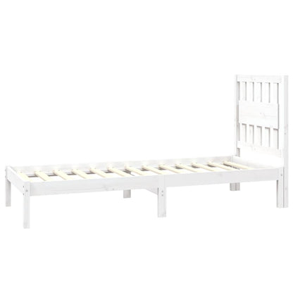 Giroletto in Legno Massello Bianco 75x190 cm Small Single