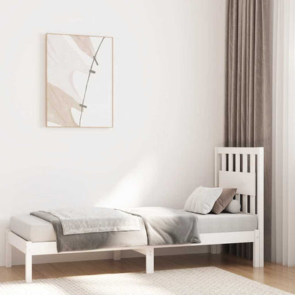 Giroletto in Legno Massello Bianco 75x190 cm Small Single