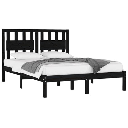 Giroletto Nero in Legno Massello di Pino 140x190 cm | homemem39