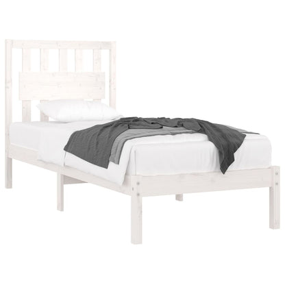 Giroletto Bianco in Legno Massello di Pino 90x200 cm | homemem39