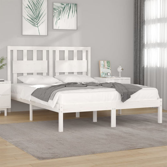 Giroletto Bianco in Legno Massello di Pino 140x200 cm | homemem39