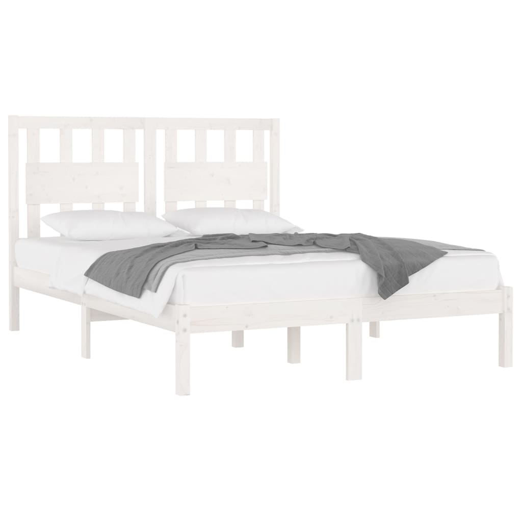 Giroletto Bianco in Legno Massello di Pino 200x200 cm | homemem39
