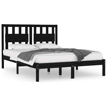 Giroletto Nero in Legno Massello di Pino 200x200 cm | homemem39