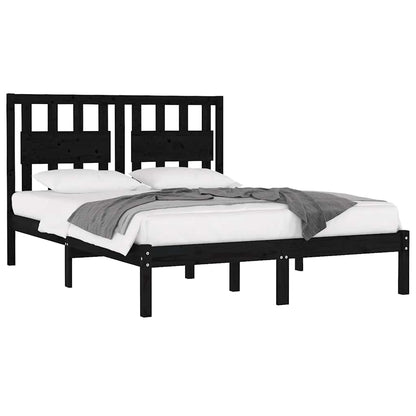 Giroletto Nero in Legno Massello di Pino 200x200 cm | homemem39