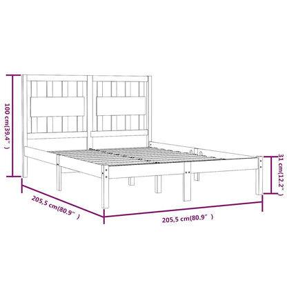 Giroletto Nero in Legno Massello di Pino 200x200 cm | homemem39