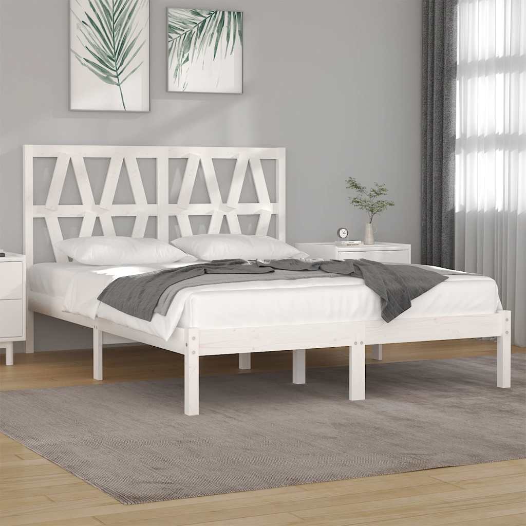 Giroletto Bianco in Legno Massello di Pino 120x200 cm | homemem39