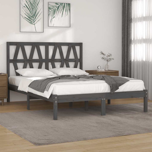 Giroletto Grigio in Legno Massello di Pino 200x200 cm | homemem39