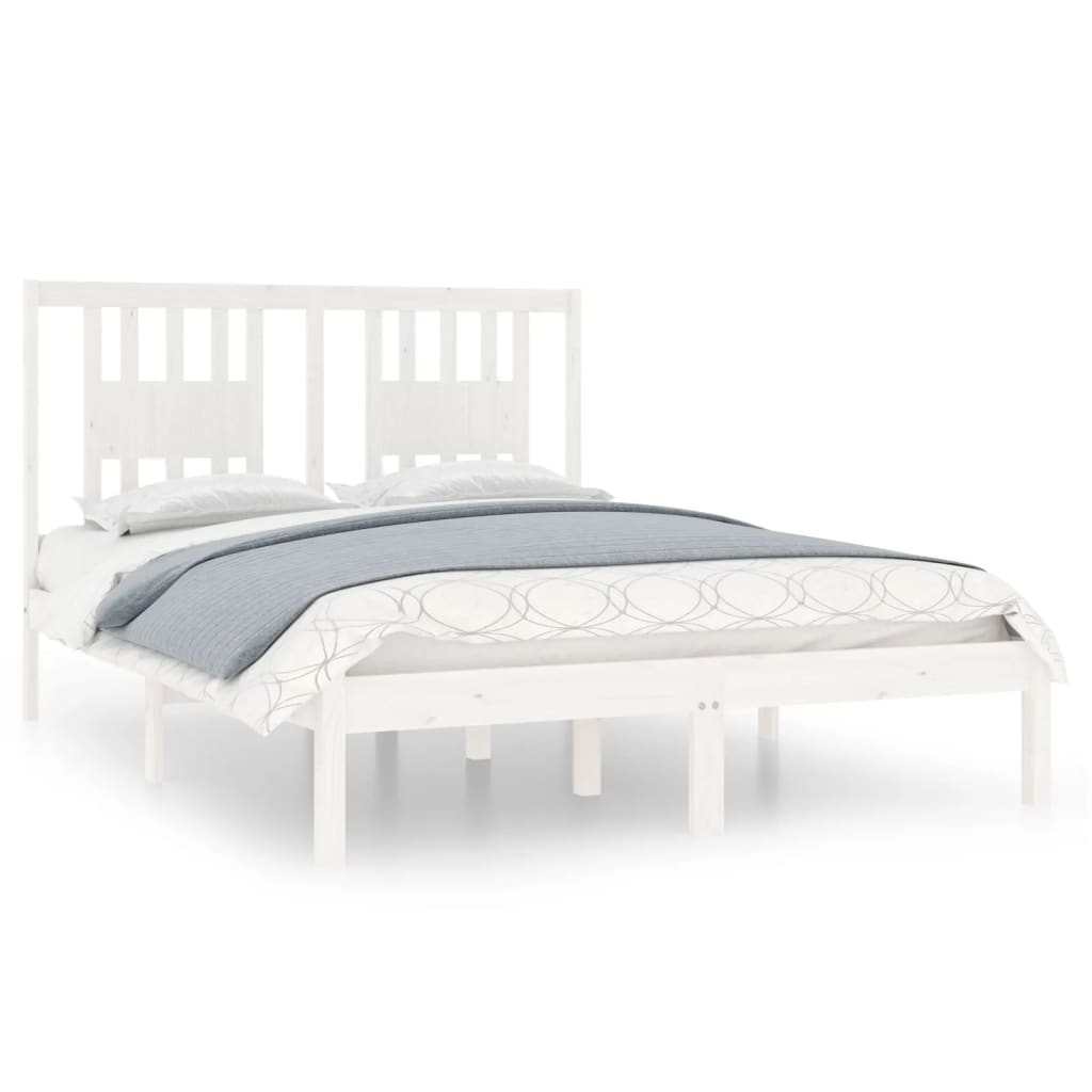 Giroletto Bianco in Legno Massello di Pino 140x190 cm | homemem39