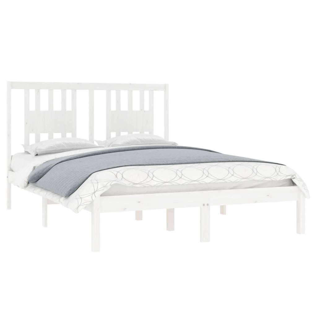 Giroletto Bianco in Legno Massello di Pino 140x190 cm | homemem39
