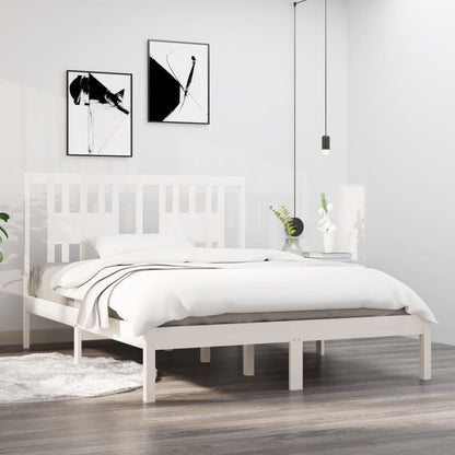 Giroletto Bianco in Legno Massello di Pino 140x190 cm | homemem39