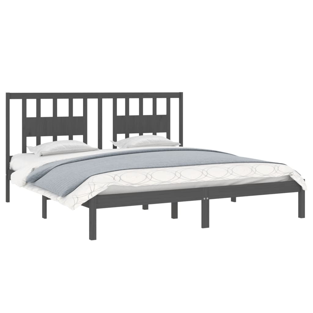 Giroletto Grigio in Legno Massello di Pino 200x200 cm | homemem39