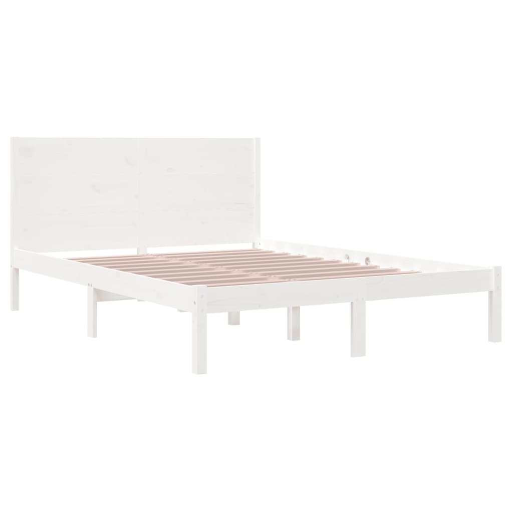 Giroletto Bianco in Legno Massello 135x190 cm Double