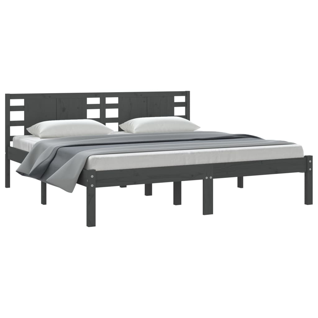 Giroletto Grigio in Legno Massello di Pino 200x200 cm | homemem39