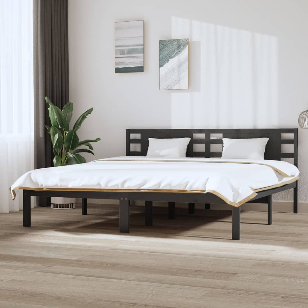 Giroletto Grigio in Legno Massello di Pino 200x200 cm | homemem39