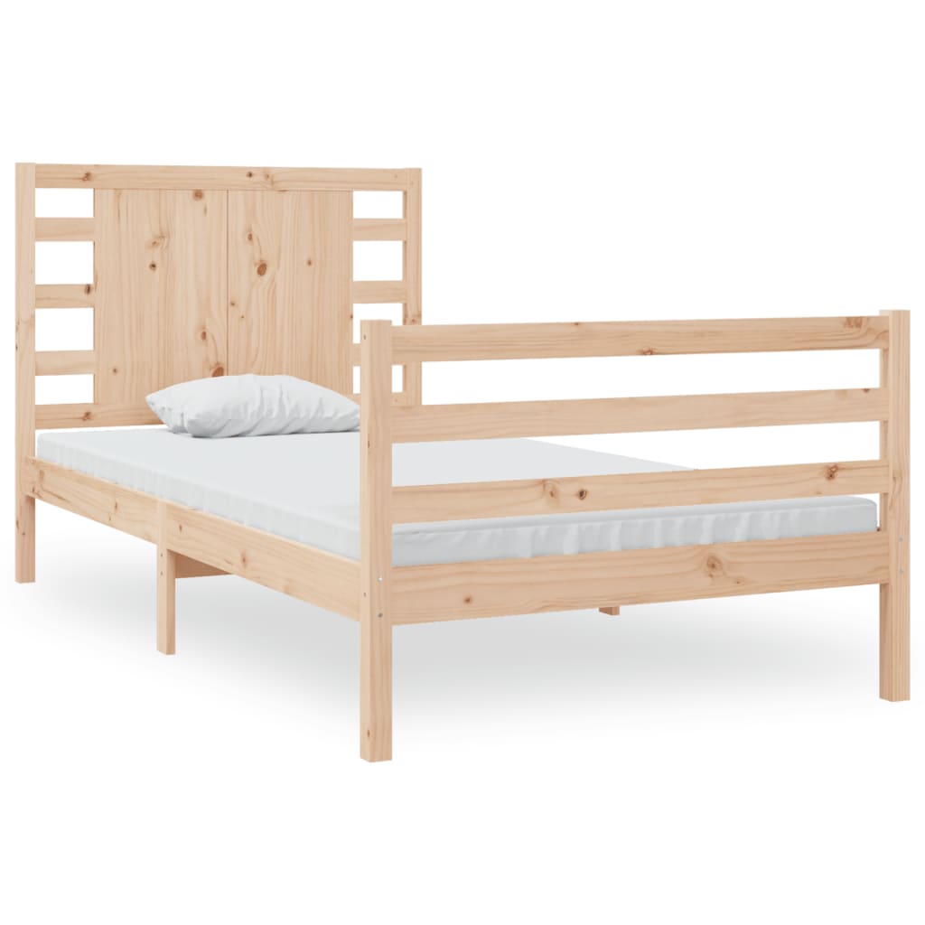 Letto senza Materasso 90x190 cm in Legno Massello di Pino
