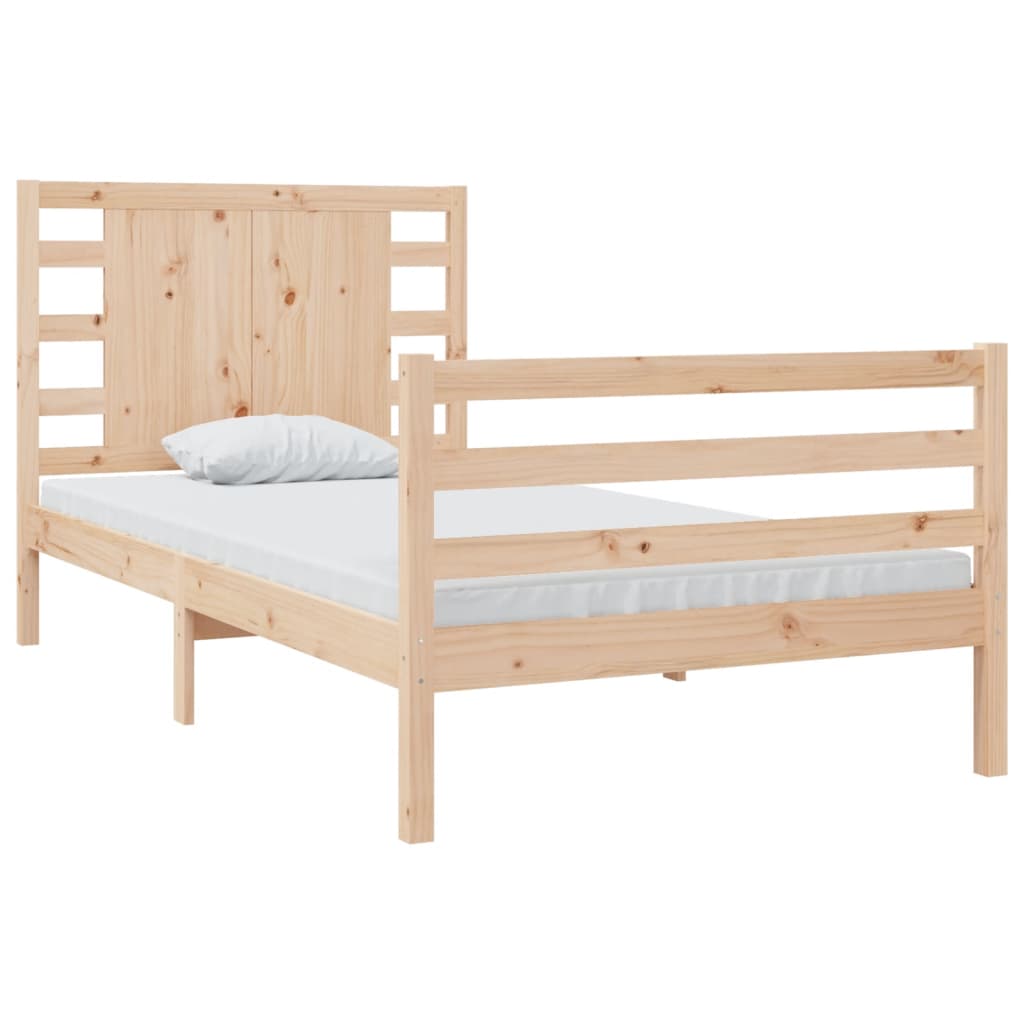 Letto senza Materasso 90x190 cm in Legno Massello di Pino