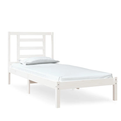 Giroletto Bianco in Legno Massello 75x190 cm Small Single | homemem39