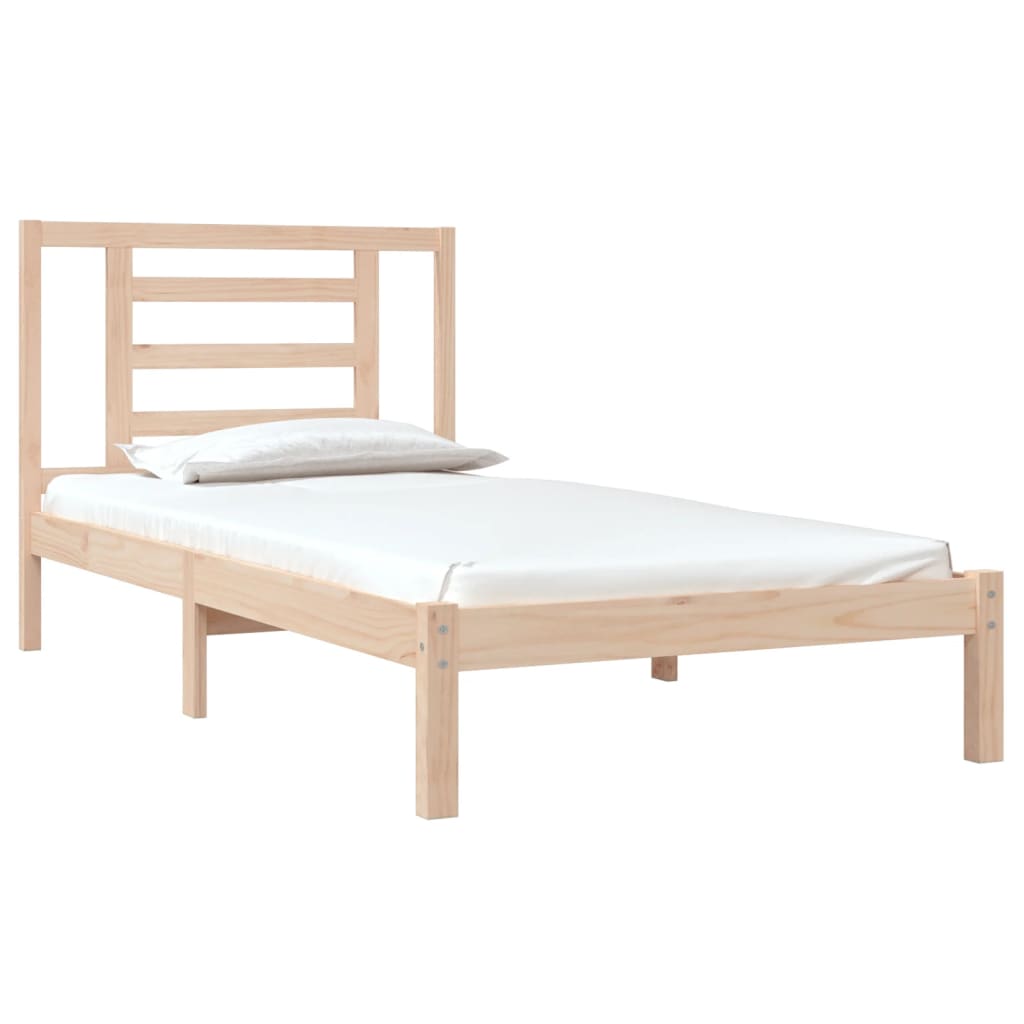 Letto senza Materasso 90x190 cm in Legno Massello di Pino | homemem39