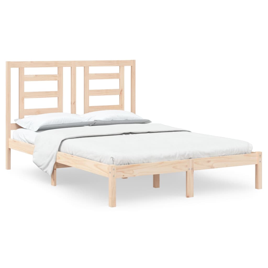 Letto senza Materasso 140x190 cm in Legno Massello di Pino | homemem39