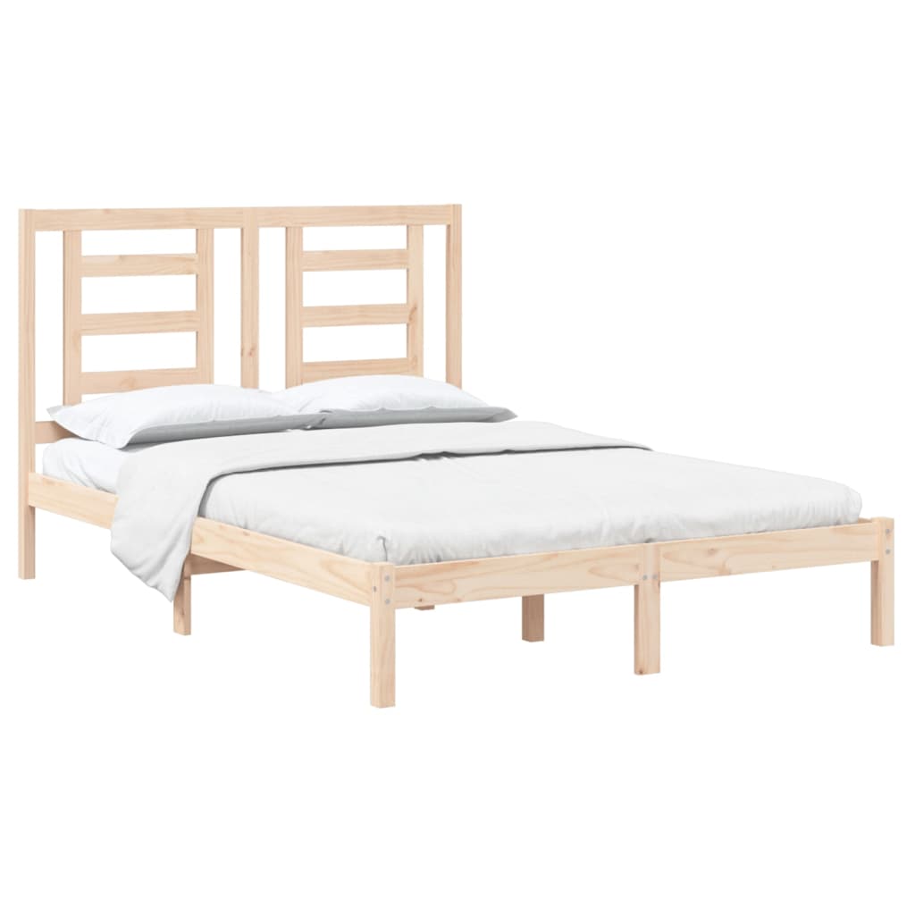 Letto senza Materasso 140x190 cm in Legno Massello di Pino | homemem39