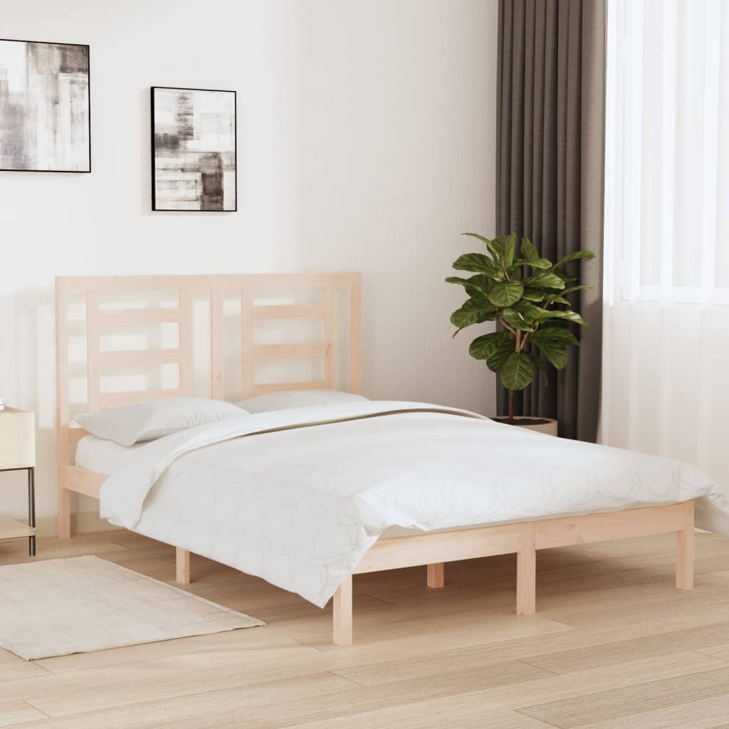 Letto senza Materasso 140x190 cm in Legno Massello di Pino | homemem39