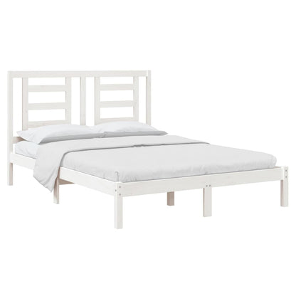 Letto senza Materasso Bianco 140x190 cm Legno Massello di Pino | homemem39