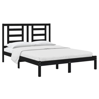 Giroletto Nero in Legno Massello di Pino 140x190 cm | homemem39