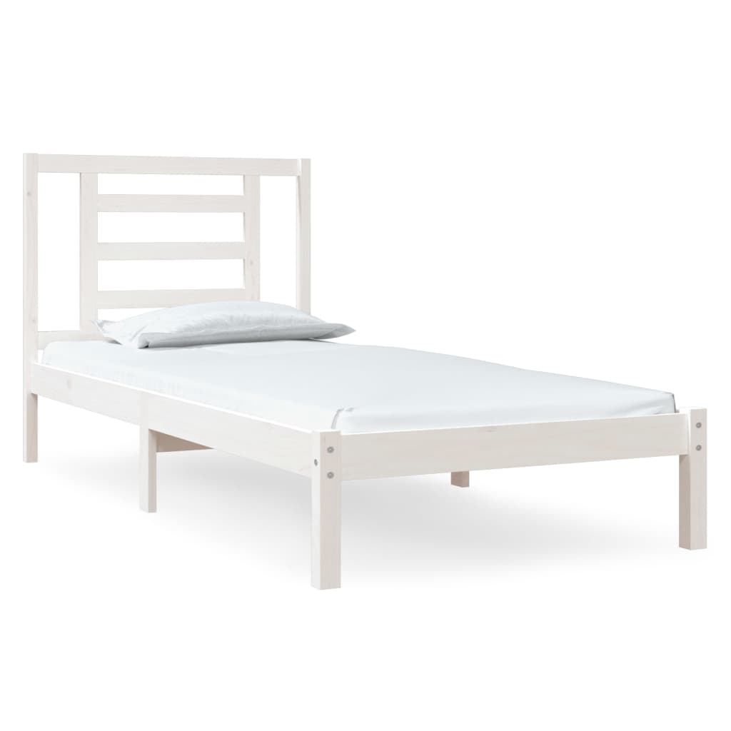 Giroletto senza Materasso Bianco 90x200 cm Legno Massello Pino | homemem39