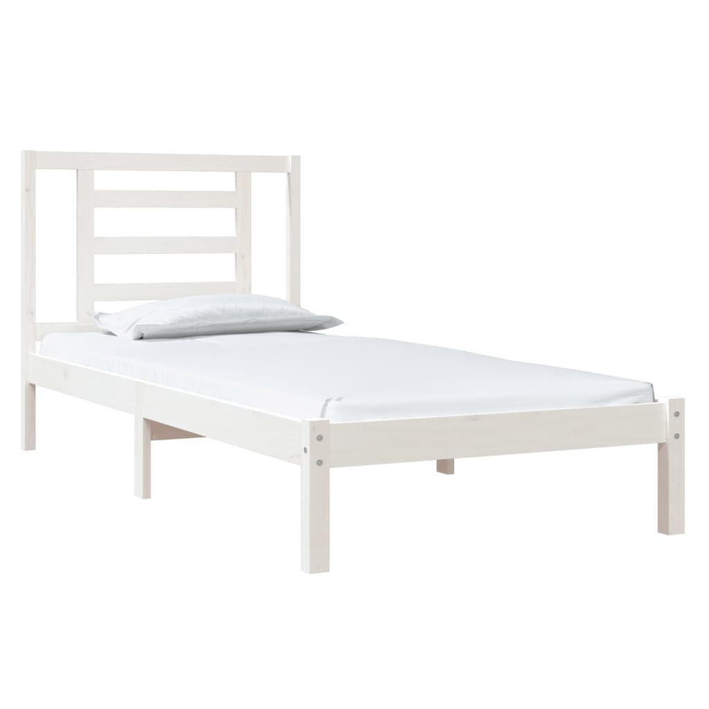 Giroletto senza Materasso Bianco 90x200 cm Legno Massello Pino | homemem39