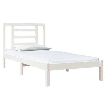 Giroletto senza Materasso Bianco 90x200 cm Legno Massello Pino | homemem39