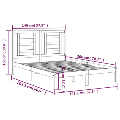 Giroletto senza Materasso Bianco 140x200 cm Legno Massello Pino | homemem39