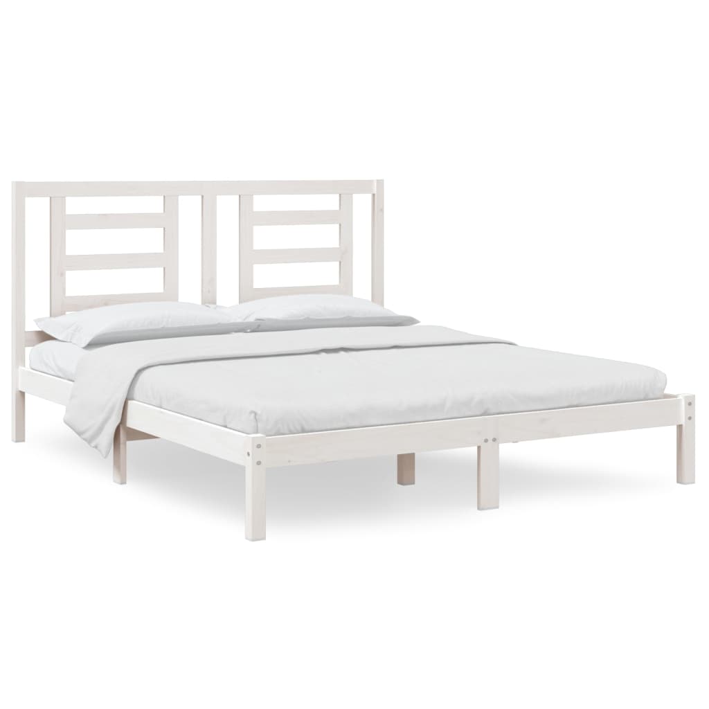 Giroletto senza Materasso Bianco 160x200 cm Legno Massello Pino | homemem39