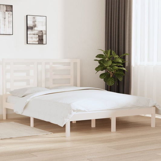 Giroletto senza Materasso Bianco 160x200 cm Legno Massello Pino | homemem39