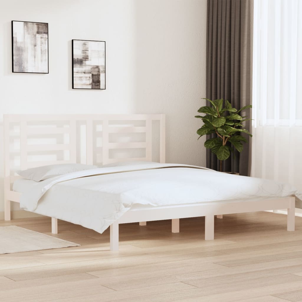 Giroletto Bianco in Legno Massello 180x200 cm Super King | homemem39