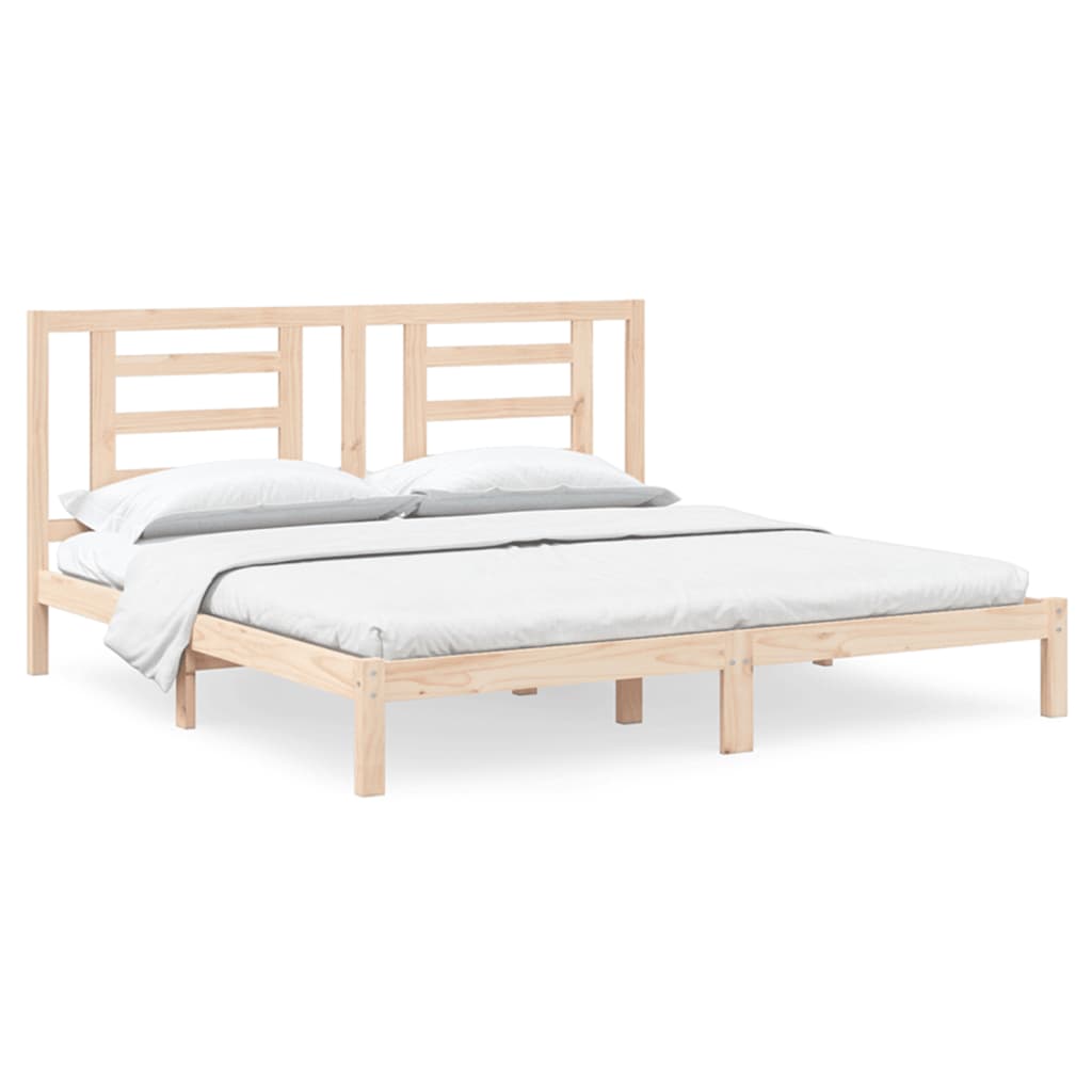 Giroletto senza Materasso 200x200 cm in Legno Massello di Pino