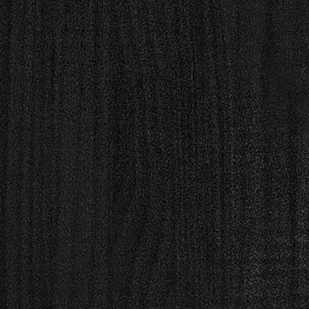 Giroletto Nero in Legno Massello di Pino 140x190 cm | homemem39